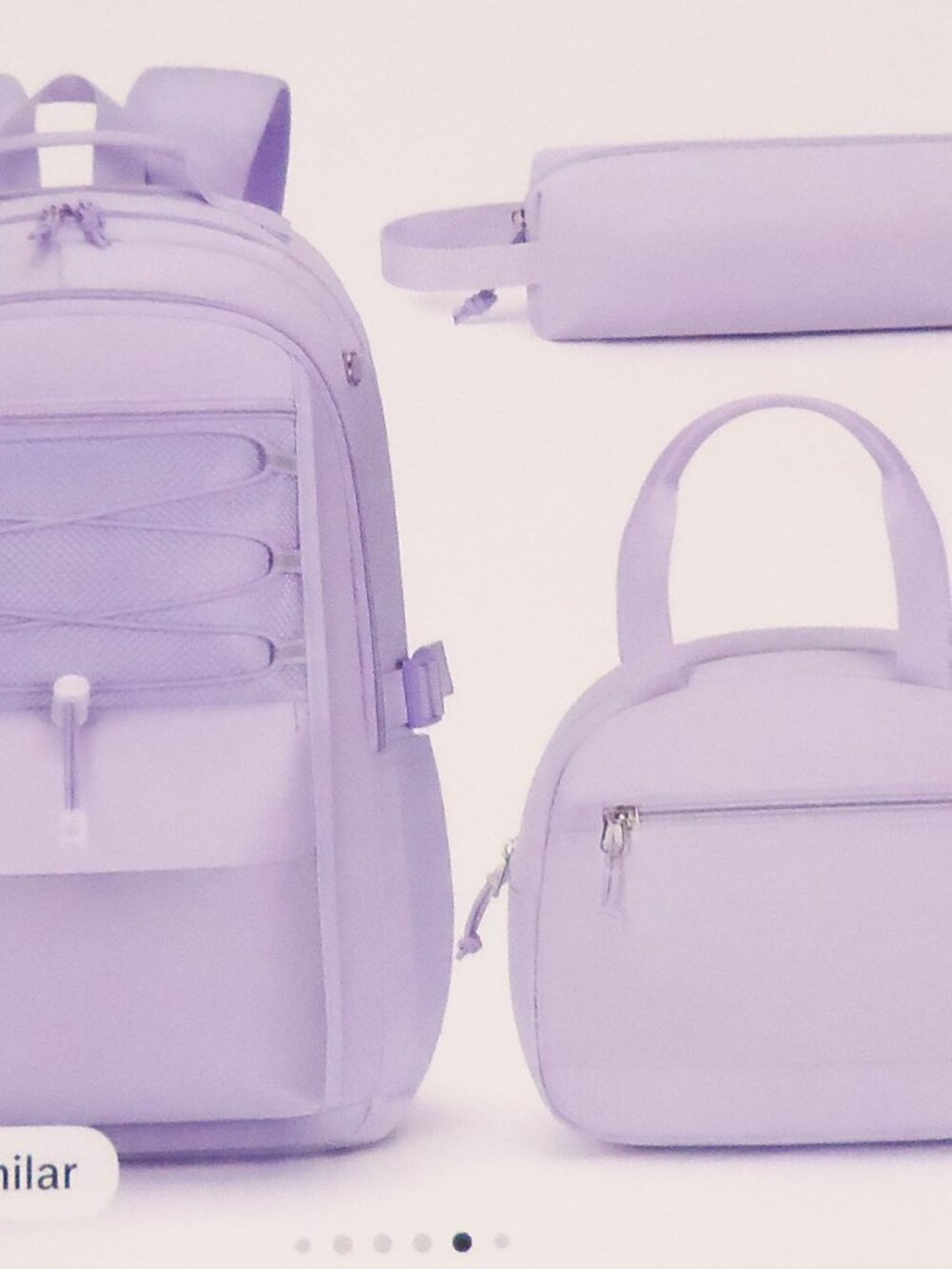 Bookbag Purple with lunchbag and pencil case